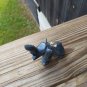 Vintage Dark Grey Marbel Elephant figurine Made In Mexico