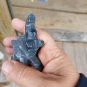 Vintage Dark Grey Marbel Elephant figurine Made In Mexico