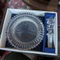 Mikasa Diamond Fire Crystal Set WINE BOTTLE COASTER & STOPPER Elegant Barware