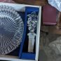 Mikasa Diamond Fire Crystal Set WINE BOTTLE COASTER & STOPPER Elegant Barware