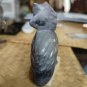 Marble Grey Owl On Block