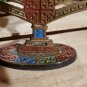 Mini Brass Menorah 7 Candles Marked Jerusalem