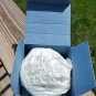 WEDGWOOD ROUND FLUTED BOX & LID - KUTANI CRANE - 3 3/4" Diam, in original box