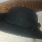 Vintage Complit S.R.L 100% Wool Ladies Fedora Hat Made In Italy Black