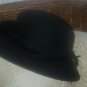 Vintage Complit S.R.L 100% Wool Ladies Fedora Hat Made In Italy Black