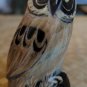 Water Buffalo Horn Carved Owl Figurine 4" tall.