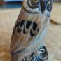 Water Buffalo Horn Carved Owl Figurine 4" tall.