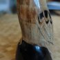 Water Buffalo Horn Carved Owl Figurine 4" tall.
