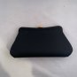 Vintage Womens Gold Clasp black Handbag
