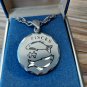 Vintage Blackinton Pewter Pisces Chain &  Pendant Necklace In Box