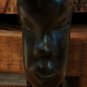 Vintage 5" Ebony Kenya African Woman Solid Wood Head Bust