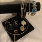 Vintage Collection Silver Tone Jewelry set of 8, Bracelets,Rings, and Earings