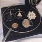 Vintage Collection Silver Tone Jewelry set of 8, Bracelets,Rings, and Earings