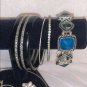 Vintage Collection Silver Tone Jewelry set of 8, Bracelets,Rings, and Earings