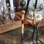 Laurids Lonborg 60s Danish Modern MCM Iron Rattan Candle Holder Mother Daughter
