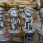 Set Of Four Avon Pewter Mini Figurines vintage 1983