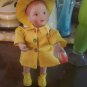 Ashton Drake 1995 Calander Babies September Girl Doll in yellow rain gear