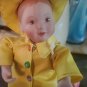 Ashton Drake 1995 Calander Babies September Girl Doll in yellow rain gear