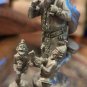 Vintage Santa And His Two Elves Fine Pewter Figurines