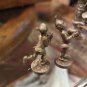Vintage Santa And His Two Elves Fine Pewter Figurines