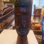 Vintage African Man Head Wood Carving 11" tall