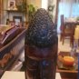 Vintage African Man Head Wood Carving 11" tall