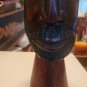 Vintage African Man Head Wood Carving 11" tall