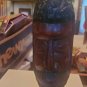 Vintage African Man Head Wood Carving 11" tall