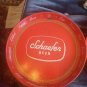 Vintage 1960's Era 12" Red Schaefer Beer Metal Beer Tray