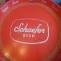 Vintage 1960's Era 12" Red Schaefer Beer Metal Beer Tray