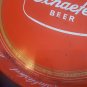 Vintage 1960's Era 12" Red Schaefer Beer Metal Beer Tray