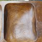 Authentic Kitchen, Three Compartments Wooden Serving Tray Made In Phillipines