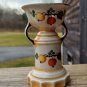Vintage Czech Yellow / Orange Luster Ladies Spitoon Fruited Vase 5 1/2" Stamped