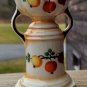 Vintage Czech Yellow / Orange Luster Ladies Spitoon Fruited Vase 5 1/2" Stamped