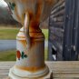 Vintage Czech Yellow / Orange Luster Ladies Spitoon Fruited Vase 5 1/2" Stamped