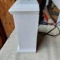 Vintage 1950s  GE White Wooden Electric Mantel Clock Works