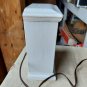 Vintage 1950s  GE White Wooden Electric Mantel Clock Works
