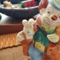 Enesco Clown with Long Coat, Big Shoes, and Rabbit - Porcelain/Ceramic 6"