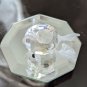 Swarovski Small Crystal 1.25" Blow Fish Figurine On Glass Display Tray