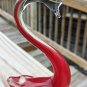 Vintage Red Glass Swan 5" Tall