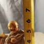 2 Vintage 1940s Syroco Wood Bald Men with Guitar and Accordion Figurines 6" Tall