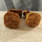 2 Vintage 1940s Syroco Wood Bald Men with Guitar and Accordion Figurines 6" Tall