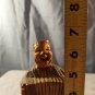 2 Vintage 1940s Syroco Wood Bald Men with Guitar and Accordion Figurines 6" Tall