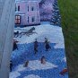 Vintage Trim A Home Holiday Throw Tapastry Wintery Village made in USA Mohawk