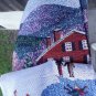 Vintage Trim A Home Holiday Throw Tapastry Wintery Village made in USA Mohawk