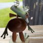 Metalic Green Frog Figurine