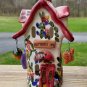 Colorful Ceramic Candle Holder House Butterflies Inn