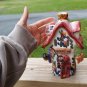 Colorful Ceramic Candle Holder House Butterflies Inn