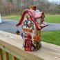 Colorful Ceramic Candle Holder House Butterflies Inn