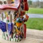 Colorful Ceramic Candle Holder House Butterflies Inn